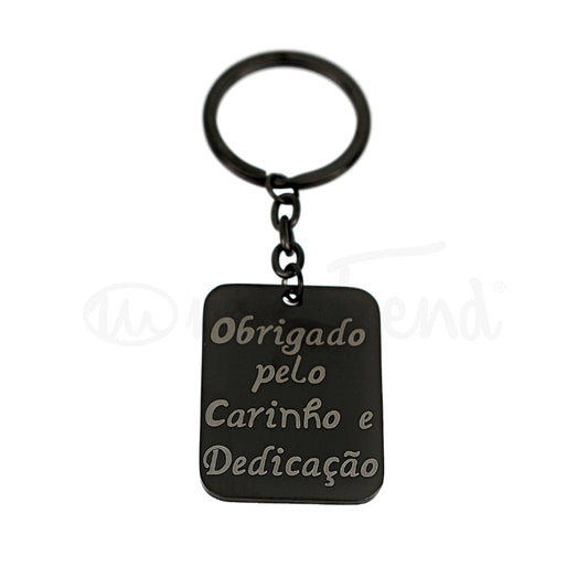 Porta Chaves Obrigado em Aço