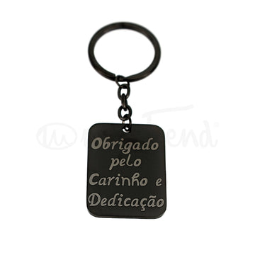 Porta Chaves Obrigado em Aço