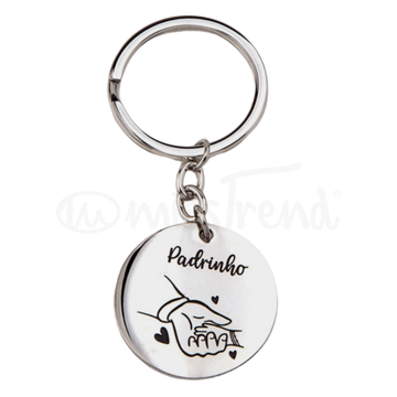 Porta Chaves Padrinho em Aço