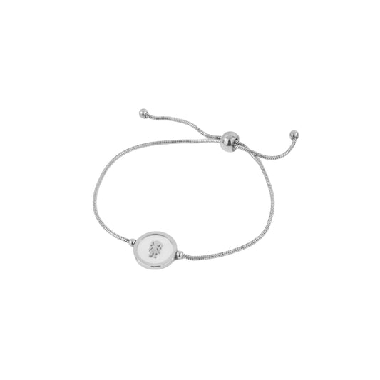 Pulseira Ajustável com Pendente Menino/Menina em Aço