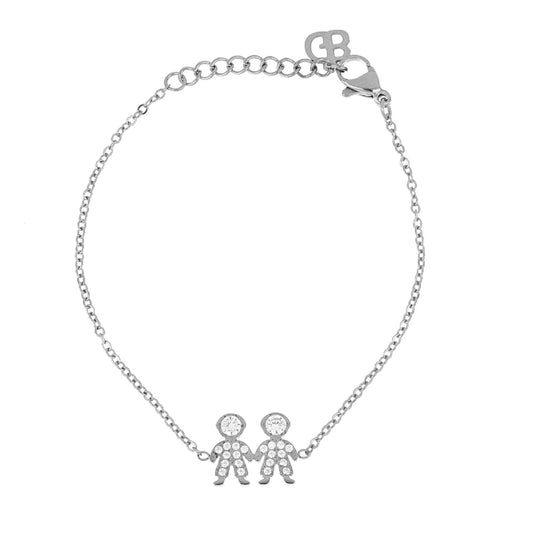 Pulseira com Pendente Meninas/Meninos c/Zircônias