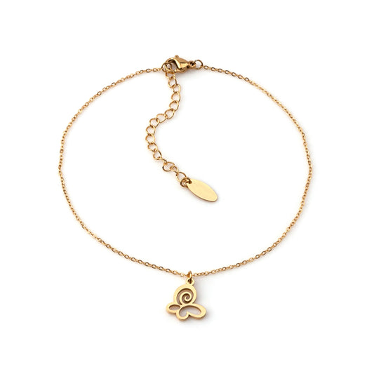 Pulseira Pé Butterfly em Aço