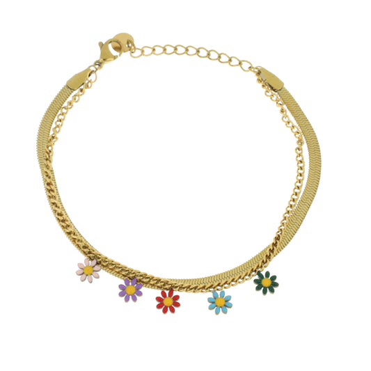 Pulseira Spring Dourada em Aço