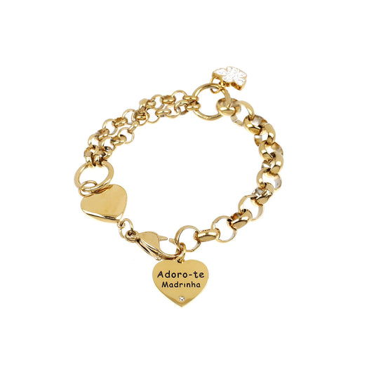 Pulseira Madrinha Angelical em Aço