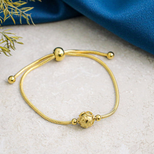 Pulseira Conta de Viana em Banho de Ouro