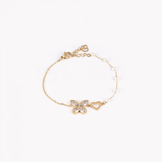 Pulseira Diamond Butterfly em Aço