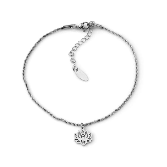 Pulseira Flor de Lótus em Aço