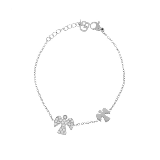 Pulseira Guardian c/ Zircônias em Aço