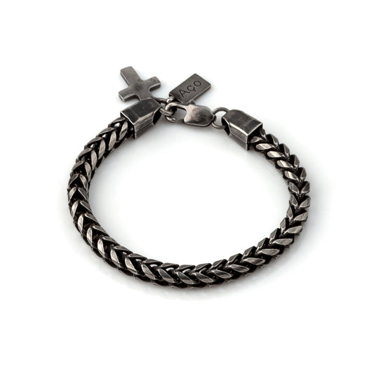 Pulseira Homem São Paulo em Aço