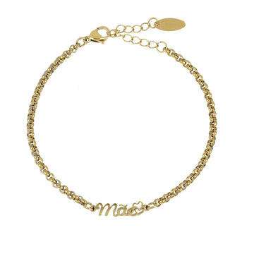 Pulseira Mãe Hearts em Aço