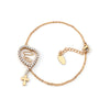 Pulseira Nossa Senhora c/Cruz com Brilhantes em Aço