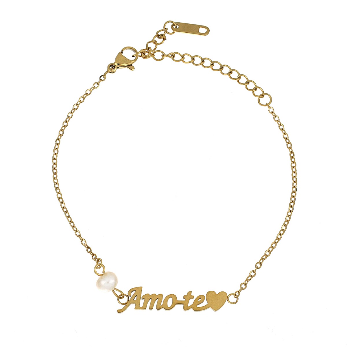 Pulseira Amo-te Pearls em Aço