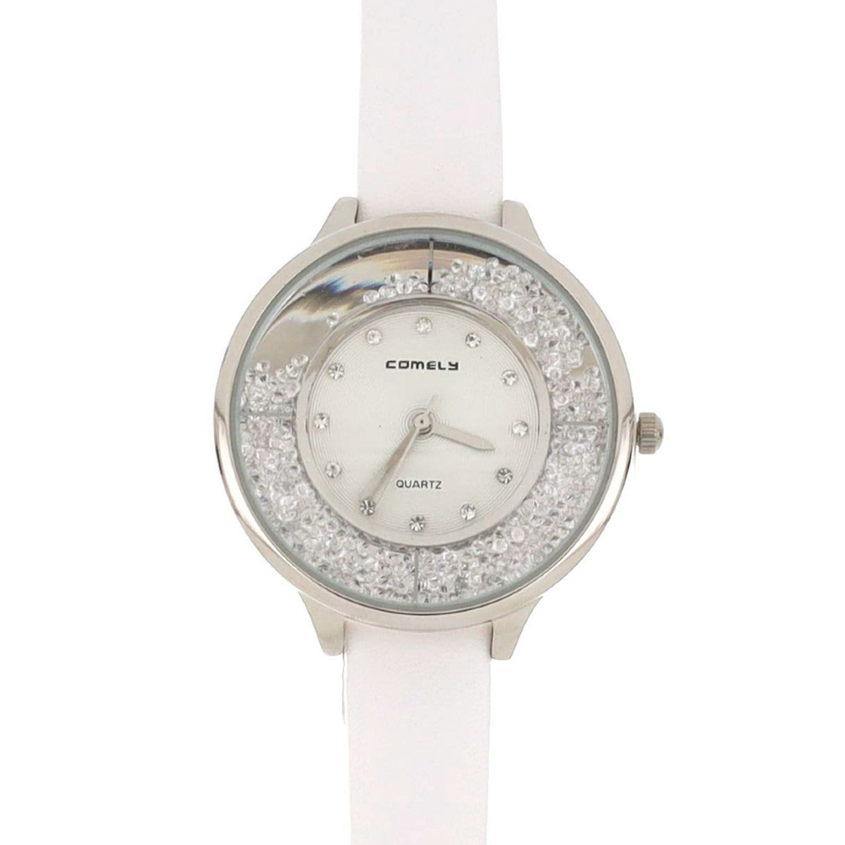 Relógio Crystal em Pele Sintética