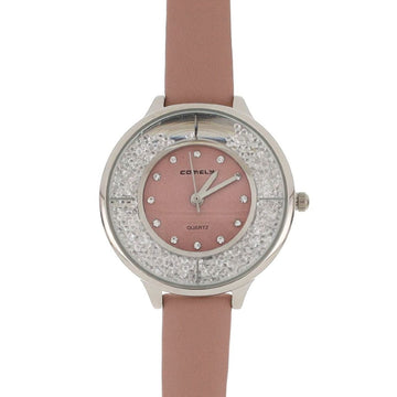 Relógio Crystal em Pele Sintética