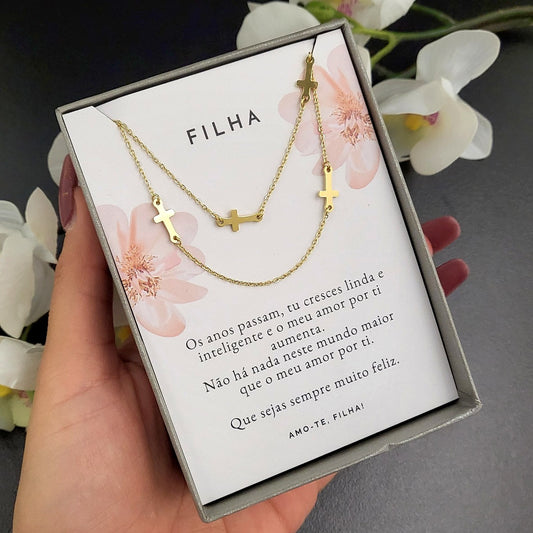 Colar com Mensagem para Filha