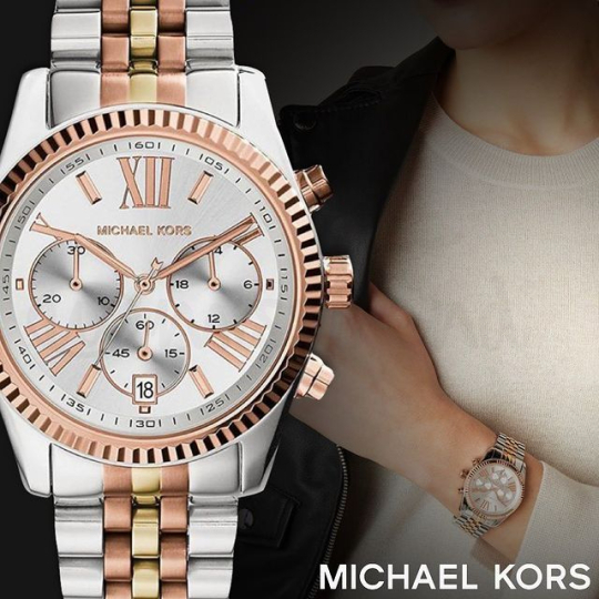 Relógio Michael Kors Lexington Tri Tone MK5735