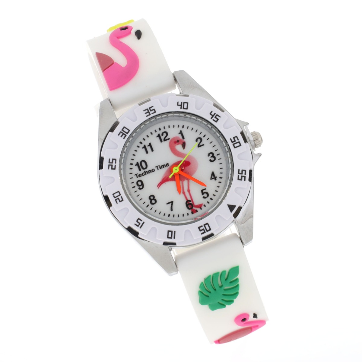 Relógio de Criança Flamingo em Silicone